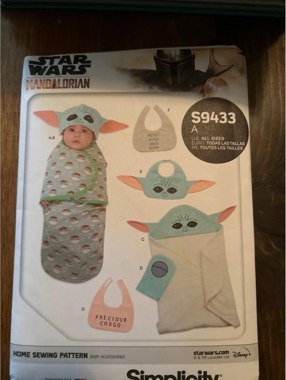 Star Wars The Mandalorian Baby Accessories Home Sewing Pattern S9433